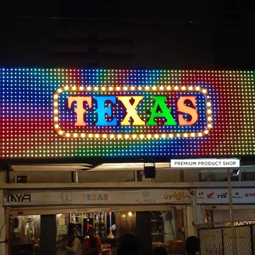 Pixel sign board Chennai Outdoor led Pixel board